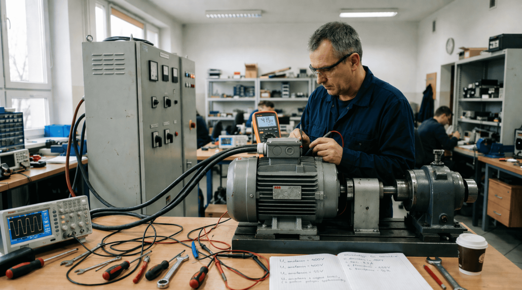 Testowanie silnika elektrycznego